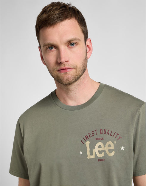 Lee Men's Big Logo T-Shirt In Olive Grove